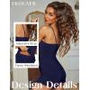 image:imageEkouaer Pajama Sets for Women Lingerie Sleepwear Soft Pjs 2 Piece Cami Shorts Set U Neck Adjustable Strap NightwearNavy Blue