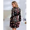 image:imageEkouaer Silk Robe for Women Short Satin Robe 34 Sleeves Lace Trim Kimono Bathrobe Sexy Bride Bridsmaid Sleepwear with PocketBlack Boots
