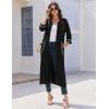 image:imageEkouaer Zipper Robes for Women 34 Sleeve Bathrobe Lightweight House Coats for Women with Pockets Long Moo Moo NightgownBlack