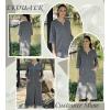 image:imageEkouaer Zipper Robes for Women 34 Sleeve Bathrobe Lightweight House Coats for Women with Pockets Long Moo Moo NightgownDeep Gray