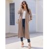image:imageEkouaer Zipper Robes for Women 34 Sleeve Bathrobe Lightweight House Coats for Women with Pockets Long Moo Moo NightgownLight Brown