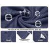 image:imageEkouaer Zipper Robes for Women 34 Sleeve Bathrobe Lightweight House Coats for Women with Pockets Long Moo Moo NightgownNavy Blue