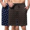 Black and Navy Blue Print