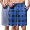 Blue and White Plaid & Stripe