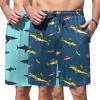 image:imageEkouaer Mens Pajama Shorts Soft Sleepwear Bottoms Elastic Waistband Loungewear Breathable Men Shorts with PocketsNavy Blue and Light Fishing Print