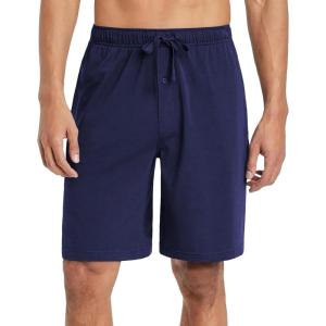image:imageEkouaer Mens Pajama Shorts Soft Sleepwear Bottoms Elastic Waistband Loungewear Breathable Men Shorts with PocketsNavy Blue