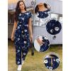 image:imageEkouaer Jumpsuits for Women 2026 Summer Casual Round Neck Pleated Front Womens Rompers With Pockets Vacation OutfitsBlue Floral