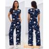image:imageEkouaer Jumpsuits for Women 2026 Summer Casual Round Neck Pleated Front Womens Rompers With Pockets Vacation OutfitsBlue Floral