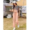 image:imageEkouaer Jumpsuits for Women 2026 Summer Casual Round Neck Pleated Front Womens Rompers With Pockets Vacation OutfitsTiedye Greycoral