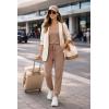 image:imageEkouaer Jumpsuits for Women Casual Summer Sleeveless 2026 Ribbed One Piece Romper Dressy Vacation Clothes Travel OutfitsLight Brown