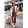 image:imageEkouaer Jumpsuits for Women Casual Summer Sleeveless 2026 Ribbed One Piece Romper Dressy Vacation Clothes Travel OutfitsRed