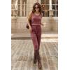image:imageEkouaer Jumpsuits for Women Casual Summer Sleeveless 2026 Ribbed One Piece Romper Dressy Vacation Clothes Travel OutfitsWine Red