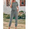 image:imageEkouaer Jumpsuits for Women Dressy Summer Romper Ribbed Knit Casual Travel Outfits 2026 Vacation Beach ClothesDark Olive