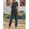 image:imageEkouaer Jumpsuits for Women Dressy Summer Romper Ribbed Knit Casual Travel Outfits 2026 Vacation Beach ClothesGrey