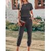 image:imageEkouaer Jumpsuits for Women Dressy Summer Romper Ribbed Knit Casual Travel Outfits 2026 Vacation Beach ClothesGrey