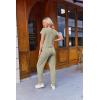image:imageEkouaer Jumpsuits for Women Dressy Summer Romper Ribbed Knit Casual Travel Outfits 2026 Vacation Beach ClothesLight Green