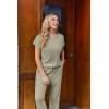 image:imageEkouaer Jumpsuits for Women Dressy Summer Romper Ribbed Knit Casual Travel Outfits 2026 Vacation Beach ClothesLight Green