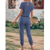 image:imageEkouaer Jumpsuits for Women Dressy Summer Romper Ribbed Knit Casual Travel Outfits 2026 Vacation Beach ClothesNavy