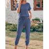 image:imageEkouaer Jumpsuits for Women Dressy Summer Romper Ribbed Knit Casual Travel Outfits 2026 Vacation Beach ClothesNavy