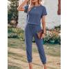 image:imageEkouaer Jumpsuits for Women Dressy Summer Romper Ribbed Knit Casual Travel Outfits 2026 Vacation Beach ClothesNavy