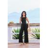 image:imageEkouaer Jumpsuits for Women One Piece Jumpsuit Wide Leg Sleeveless Crewneck Casual Womens Romper Jumpers With Pockets 2026Black