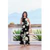 image:imageEkouaer Jumpsuits for Women One Piece Jumpsuit Wide Leg Sleeveless Crewneck Casual Womens Romper Jumpers With Pockets 2026White Floral Black