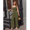 image:imageEkouaer Jumpsuits for Women Sleeveless Spaghetti Strap Womens Jumpsuit One Piece Wide Leg Summer Romper With Pockets 2026Army Green