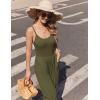 image:imageEkouaer Jumpsuits for Women Sleeveless Spaghetti Strap Womens Jumpsuit One Piece Wide Leg Summer Romper With Pockets 2026Army Green