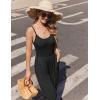 image:imageEkouaer Jumpsuits for Women Sleeveless Spaghetti Strap Womens Jumpsuit One Piece Wide Leg Summer Romper With Pockets 2026Black