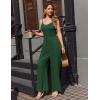 image:imageEkouaer Jumpsuits for Women Sleeveless Spaghetti Strap Womens Jumpsuit One Piece Wide Leg Summer Romper With Pockets 2026Bright Green