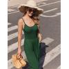 image:imageEkouaer Jumpsuits for Women Sleeveless Spaghetti Strap Womens Jumpsuit One Piece Wide Leg Summer Romper With Pockets 2026Bright Green