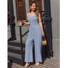 image:imageEkouaer Jumpsuits for Women Sleeveless Spaghetti Strap Womens Jumpsuit One Piece Wide Leg Summer Romper With Pockets 2026Grayish Blue