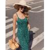 image:imageEkouaer Jumpsuits for Women Sleeveless Spaghetti Strap Womens Jumpsuit One Piece Wide Leg Summer Romper With Pockets 2026Green Floral