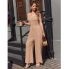 image:imageEkouaer Jumpsuits for Women Sleeveless Spaghetti Strap Womens Jumpsuit One Piece Wide Leg Summer Romper With Pockets 2026Khaki