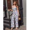 image:imageEkouaer Jumpsuits for Women Sleeveless Spaghetti Strap Womens Jumpsuit One Piece Wide Leg Summer Romper With Pockets 2026Purple Yellow Flower