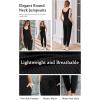 image:imageEkouaer Jumpsuits for Women Summer Sleeveless Ribbed One Piece Romper Dressy Vacation Clothes Travel Outfits Black M