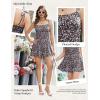 image:imageEkouaer Rompers for Women Boho Floral Summer Romper Sleeveless Spaghetti Strap Smocked Loose Casual Shorts JumpsuitsBlack Flowers