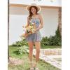 image:imageEkouaer Rompers for Women Boho Floral Summer Romper Sleeveless Spaghetti Strap Smocked Loose Casual Shorts JumpsuitsMulticolored Flowers