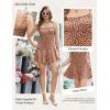 image:imageEkouaer Rompers for Women Boho Floral Summer Romper Sleeveless Spaghetti Strap Smocked Loose Casual Shorts JumpsuitsRed White