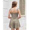 image:imageEkouaer Rompers for Women Boho Floral Summer Romper Sleeveless Spaghetti Strap Smocked Loose Casual Shorts JumpsuitsYellow White