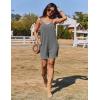 image:imageEkouaer Rompers for Women Casual Loose Sleeveless Overalls Shorts Knit Jumpsuits 2026 Summer Vacation Beach OutfitsDark Grey