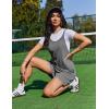 image:imageEkouaer Rompers for Women Casual Loose Sleeveless Overalls Shorts Knit Jumpsuits 2026 Summer Vacation Beach OutfitsDark Grey
