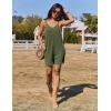 image:imageEkouaer Rompers for Women Casual Loose Sleeveless Overalls Shorts Knit Jumpsuits 2026 Summer Vacation Beach OutfitsGreen Grey