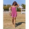 image:imageEkouaer Rompers for Women Casual Loose Sleeveless Overalls Shorts Knit Jumpsuits 2026 Summer Vacation Beach OutfitsHot Pink