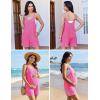 image:imageEkouaer Rompers for Women Casual Loose Sleeveless Overalls Shorts Knit Jumpsuits 2026 Summer Vacation Beach OutfitsHot Pink