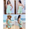 image:imageEkouaer Rompers for Women Casual Loose Sleeveless Overalls Shorts Knit Jumpsuits 2026 Summer Vacation Beach OutfitsIce Green