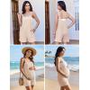 image:imageEkouaer Rompers for Women Casual Loose Sleeveless Overalls Shorts Knit Jumpsuits 2026 Summer Vacation Beach OutfitsLight Khaki