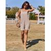 image:imageEkouaer Rompers for Women Casual Loose Sleeveless Overalls Shorts Knit Jumpsuits 2026 Summer Vacation Beach OutfitsLight Khaki