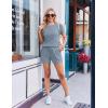 image:imageEkouaer Rompers for Women Ribbed Knit Short Jumpsuit 2026 Summer Casual Vacation OutfitsDark Blue