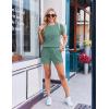 image:imageEkouaer Rompers for Women Ribbed Knit Short Jumpsuit 2026 Summer Casual Vacation OutfitsGreen